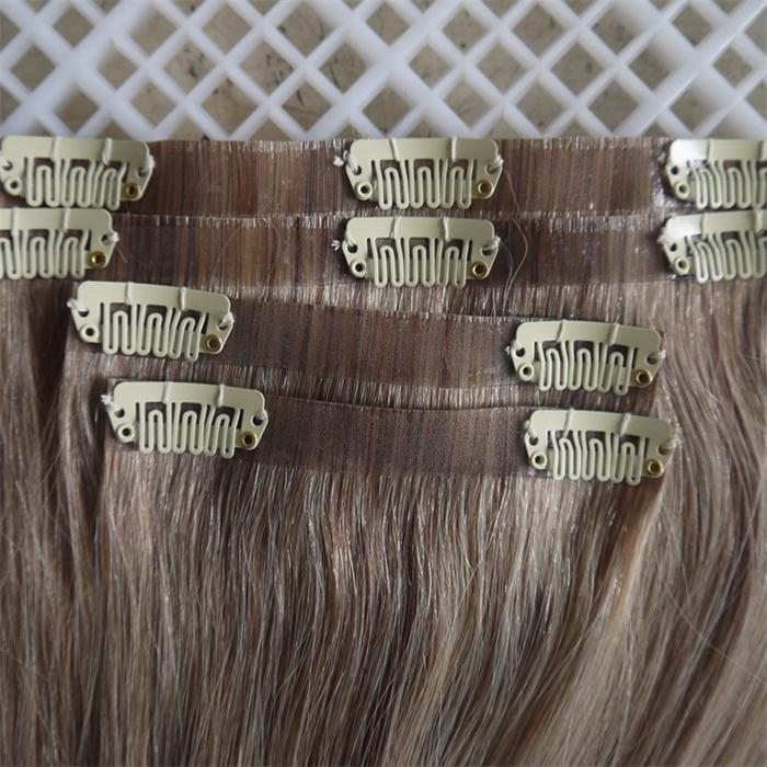 Seamless PU Clip in Hair