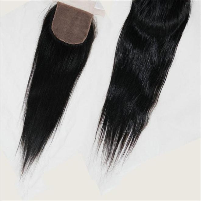 Straight Silk Base Closure