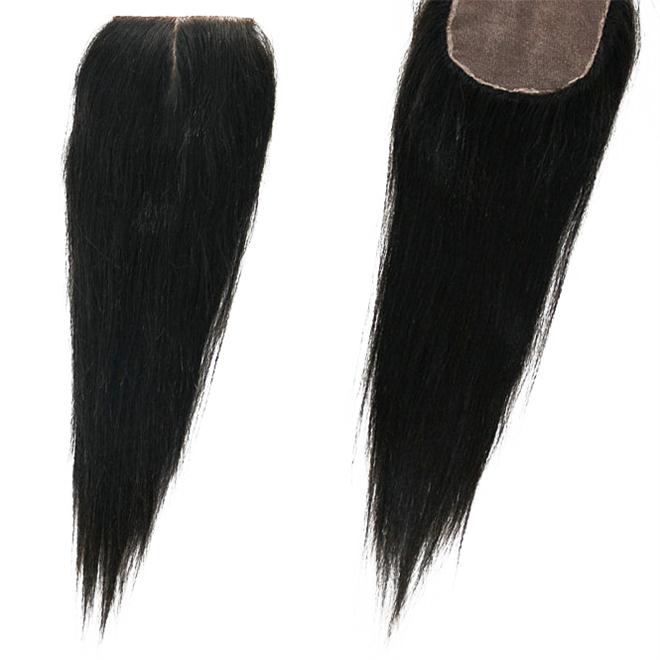 Straight Silk Base Closure